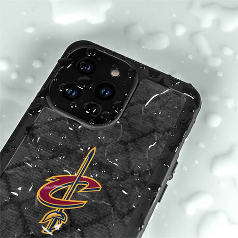 NBA Cleveland Cavaliers Dark Rust iPhone 15 Pro Waterproof Case